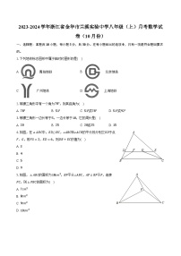 2023-2024学年浙江省金华市兰溪实验中学八年级（上）月考数学试卷（10月份）（含解析）