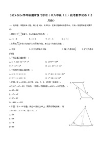 2023-2024学年福建省厦门市双十中八年级（上）段考数学试卷（12月份）（含解析）