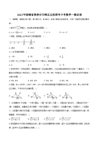 2023年湖南省株洲市石峰区五校联考中考数学一模试卷（含解析）