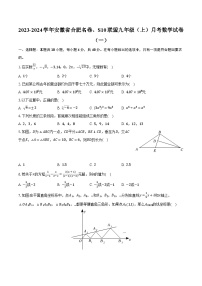 2023-2024学年安徽省合肥名卷、S10联盟九年级（上）月考数学试卷（一）（含解析）