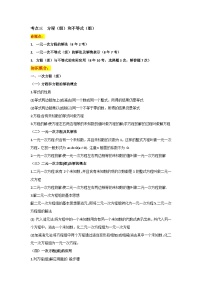 2024年中考数学一轮复习 考点三：方程（组）和不等式（组） 专题训练（长沙专用）