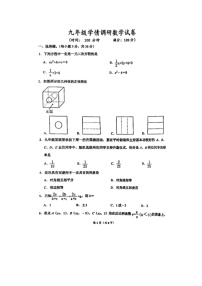 河南省郑州市2023—2024学年九年级上学期期末数学试卷(含答案)