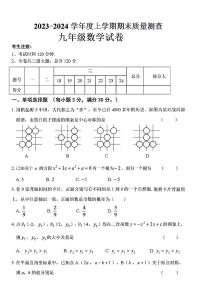 黑龙江省齐齐哈尔市克东县2024届九年级上学期期末数学试卷(含答案)