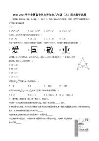 吉林省吉林市桦甸市2023-2024学年八年级上学期期末数学试卷(含解析)