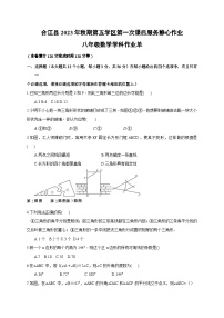 21，四川省泸州市合江县第五片区2023—2024学年八年级上学期第一次月考数学试题