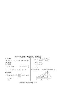 91，2024年河南省驻马店市平舆县中考一模数学试题(1)