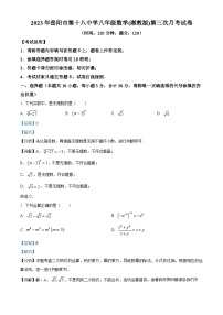 104，湖南省岳阳市第十八中学2023-2024学年八年级上学期第三次月考数学试题