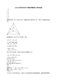 112，2024江苏省苏州市中考数学模拟练习试卷