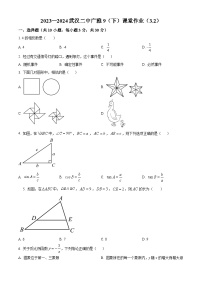 164，湖北省武汉市江岸区武汉二中广雅中学2023-2024学年九年级下学期开学考试数学试题