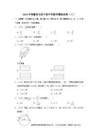 267，2023年安徽省合肥十校中考数学模拟试卷（三）