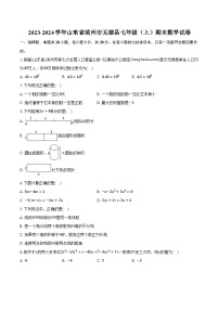 2023-2024学年山东省滨州市无棣县七年级（上）期末数学试卷（含解析）