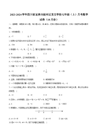 2023-2024学年四川省宜宾市叙州区龙文学校七年级（上）月考数学试卷（10月份）（含解析）