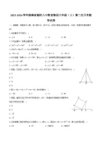 2023-2024学年湖南省衡阳八中教育集团八年级（上）第二次月考数学试卷（含解析）