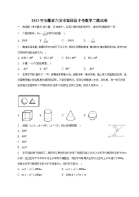 安徽省六安市霍邱县2023届九年级下学期中考二模数学试卷(含解析)