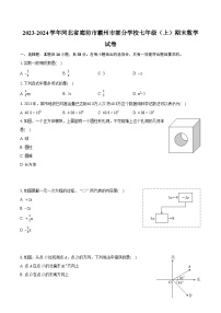 2023-2024学年河北省廊坊市霸州市部分学校七年级（上）期末数学试卷（含详细答案解析）
