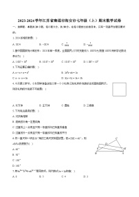 2023-2024学年江苏省南通市海安市七年级（上）期末数学试卷（含详细答案解析）