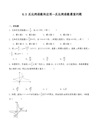 浙教版八年级下册第六章 反比例函数6.3 反比例函数的应用课后测评