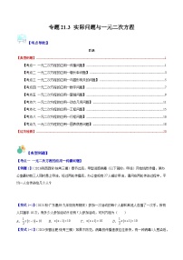 专题21.3 实际问题与一元二次方程（九大考点）-九年级数学上册重难点专题提优训练（人教版）