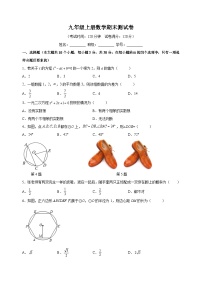 苏科版九年级上学期数学期末测试卷（含答案解析）