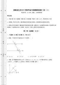 备考特训湖南省长沙市中考数学备考真题模拟测评 卷（Ⅰ）（精选）