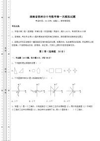 备考特训湖南省株洲市中考数学第一次模拟试题（含答案解析）