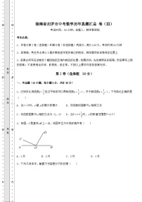 备考特训湖南省汨罗市中考数学历年真题汇总 卷（Ⅲ）（含答案解析）