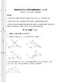 【历年真题】湖南省张家界市中考数学真题模拟测评 （A）卷（精选）