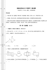 【历年真题】湖南省娄底市中考数学二模试题（含答案及解析）