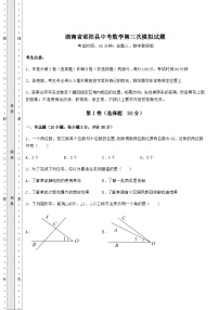 【历年真题】湖南省邵阳县中考数学第三次模拟试题（含详解）