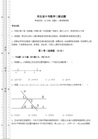 【历年真题】河北省中考数学三模试题（含详解）