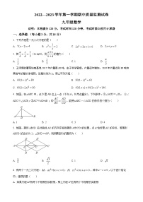 江西省萍乡市芦溪县2022-2023学年九年级上学期期中数学试题（原卷版）