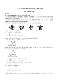 山东省菏泽市单县2023-2024学年八年级上学期期中质量检测数学试卷(含答案)