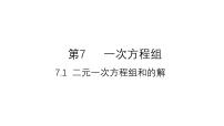 初中数学华师大版七年级下册7.1 二元一次方程组和它的解课文内容课件ppt