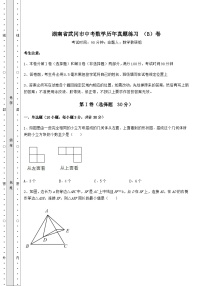 【高频真题解析】湖南省武冈市中考数学历年真题练习 （B）卷（含答案解析）