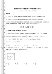 【难点解析】湖南省邵阳市中考数学三年高频真题汇总卷（含答案及解析）