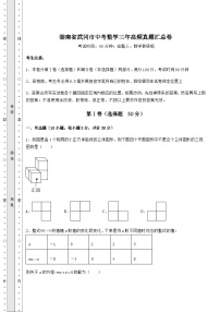 【难点解析】湖南省武冈市中考数学三年高频真题汇总卷（含答案解析）