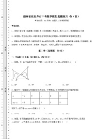 【难点解析】湖南省张家界市中考数学模拟真题练习 卷（Ⅱ）（含答案详解）