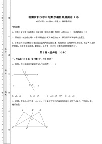 【难点解析】湖南省长沙市中考数学模拟真题测评 A卷（含答案解析）