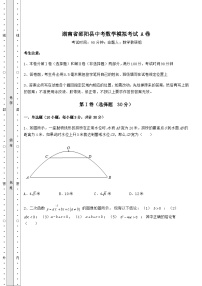 【真题汇编】湖南省邵阳县中考数学模拟考试 A卷（含答案及解析）