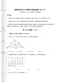 【真题汇编】湖南省武冈市中考数学考前摸底测评 卷（Ⅱ）（含详解）