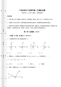 【真题汇编】广西来宾市中考数学第二次模拟试题（含答案解析）