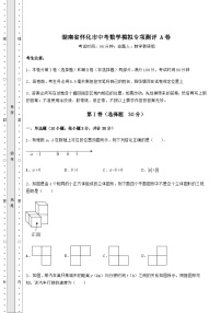 【难点解析】湖南省怀化市中考数学模拟专项测评 A卷（含答案及详解）