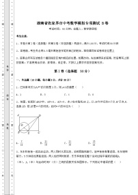 湖南省张家界市中考数学模拟专项测试 B卷（含答案详解）