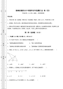 真题解析湖南省衡阳市中考数学历年真题汇总 卷（Ⅲ）（含答案详解）