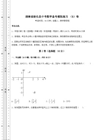 真题解析湖南省新化县中考数学备考模拟练习 （B）卷（含答案详解）