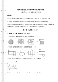 真题解析湖南省新化县中考数学第一次模拟试题（含答案及解析）