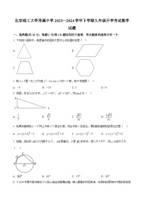 北京理工大学附属中学2023-2024学年九年级下学期开学考试数学试题（原卷版+解析版）