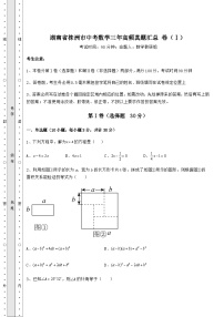 【中考特训】湖南省株洲市中考数学三年高频真题汇总 卷（Ⅰ）（含答案详解）