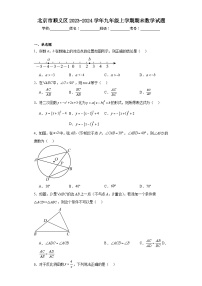 北京市顺义区2023-2024学年九年级上学期期末数学试题