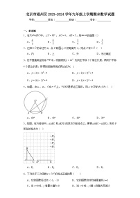 北京市通州区2023-2024学年九年级上学期期末数学试题